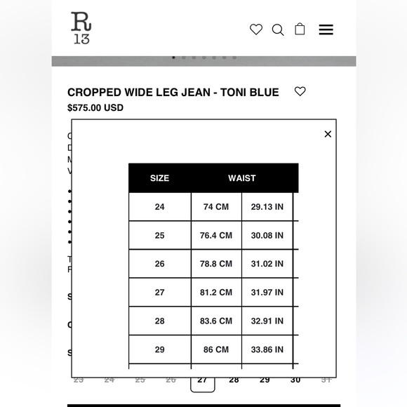 R13 cropped wide leg; multiple styling options 4 effortless cool. LIGHT wash - Picture 4 of 16